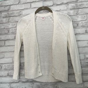 Justice white sweater cardigan